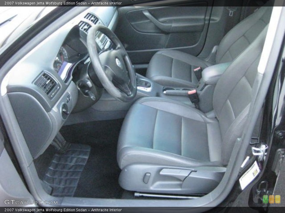 Anthracite Interior Front Seat for the 2007 Volkswagen Jetta Wolfsburg Edition Sedan #76308644