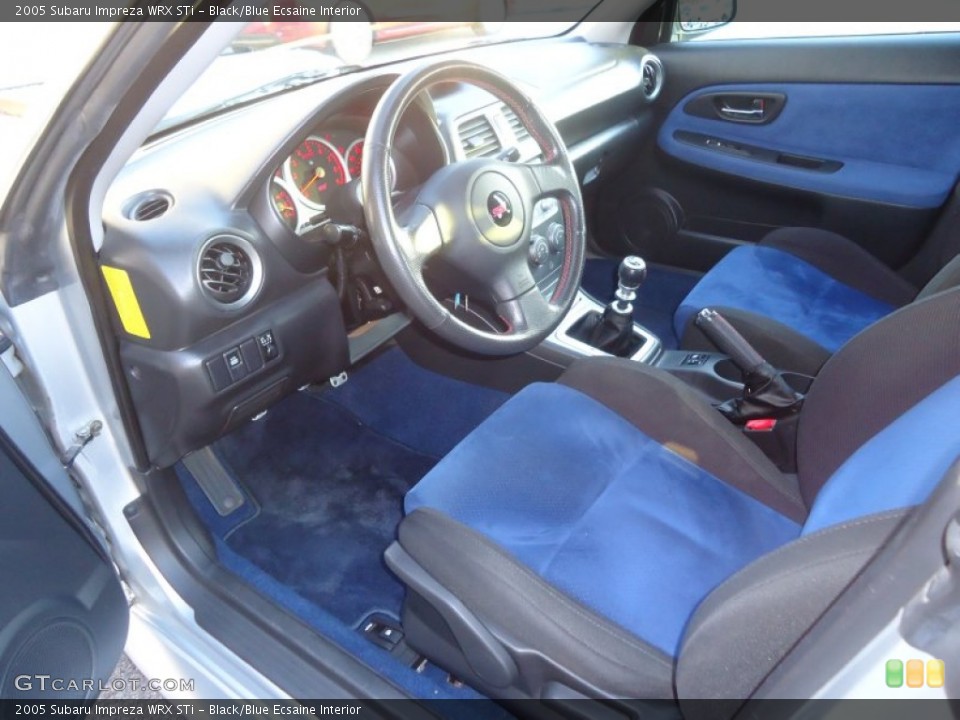 Black/Blue Ecsaine 2005 Subaru Impreza Interiors