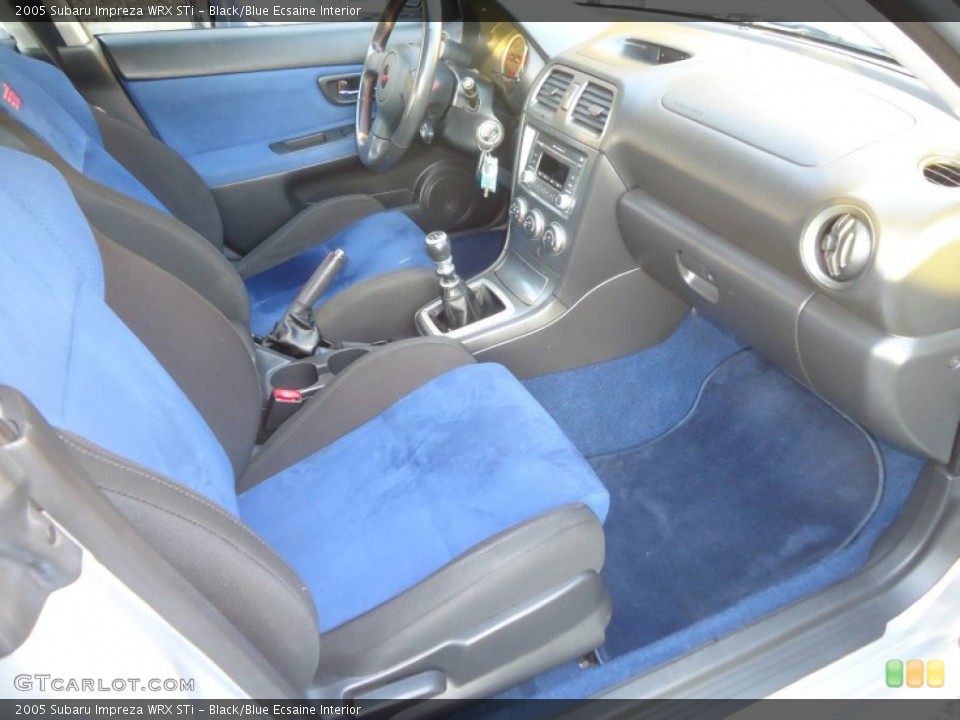 Black/Blue Ecsaine Interior Photo for the 2005 Subaru Impreza WRX STi #76309019
