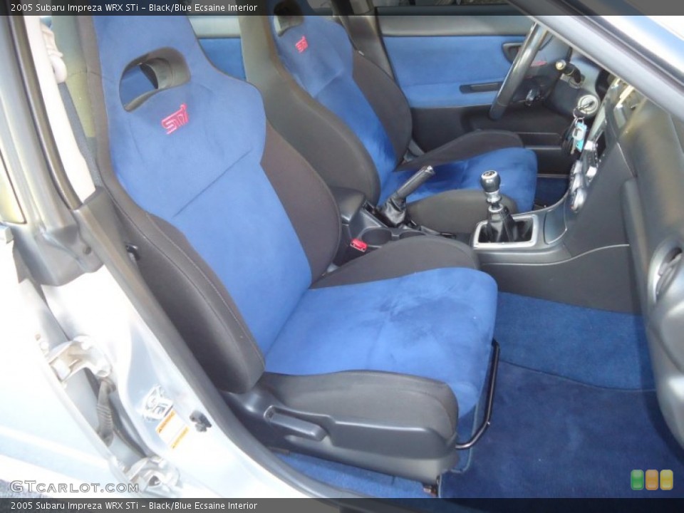 Black/Blue Ecsaine Interior Front Seat for the 2005 Subaru Impreza WRX STi #76309028