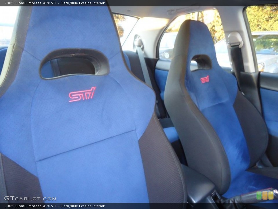 Black/Blue Ecsaine Interior Front Seat for the 2005 Subaru Impreza WRX STi #76309043
