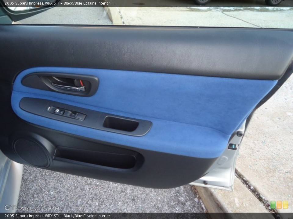 Black/Blue Ecsaine Interior Door Panel for the 2005 Subaru Impreza WRX STi #76309367