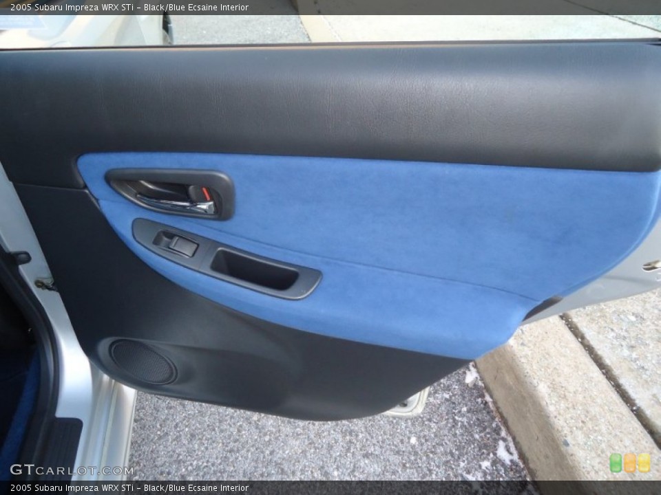 Black/Blue Ecsaine Interior Door Panel for the 2005 Subaru Impreza WRX STi #76309379