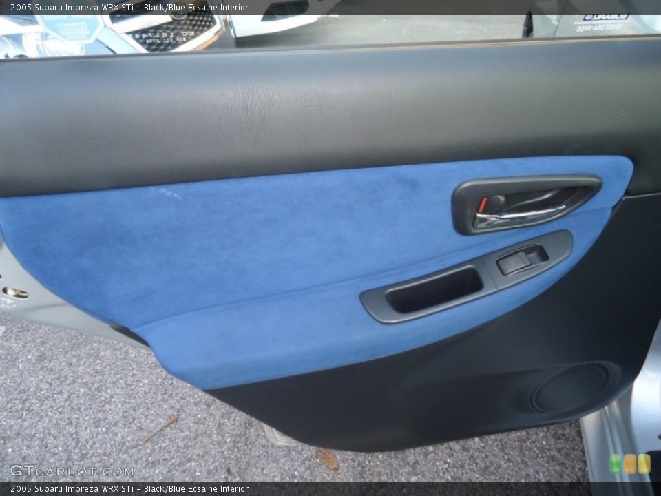 Black/Blue Ecsaine Interior Door Panel for the 2005 Subaru Impreza WRX STi #76309400