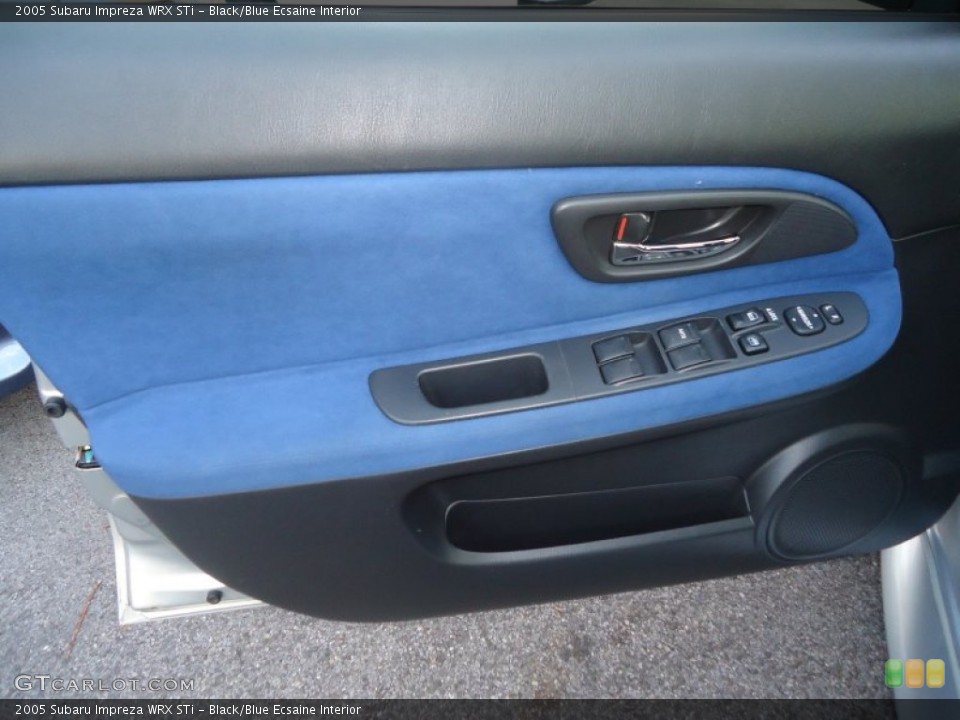Black/Blue Ecsaine Interior Door Panel for the 2005 Subaru Impreza WRX STi #76309418