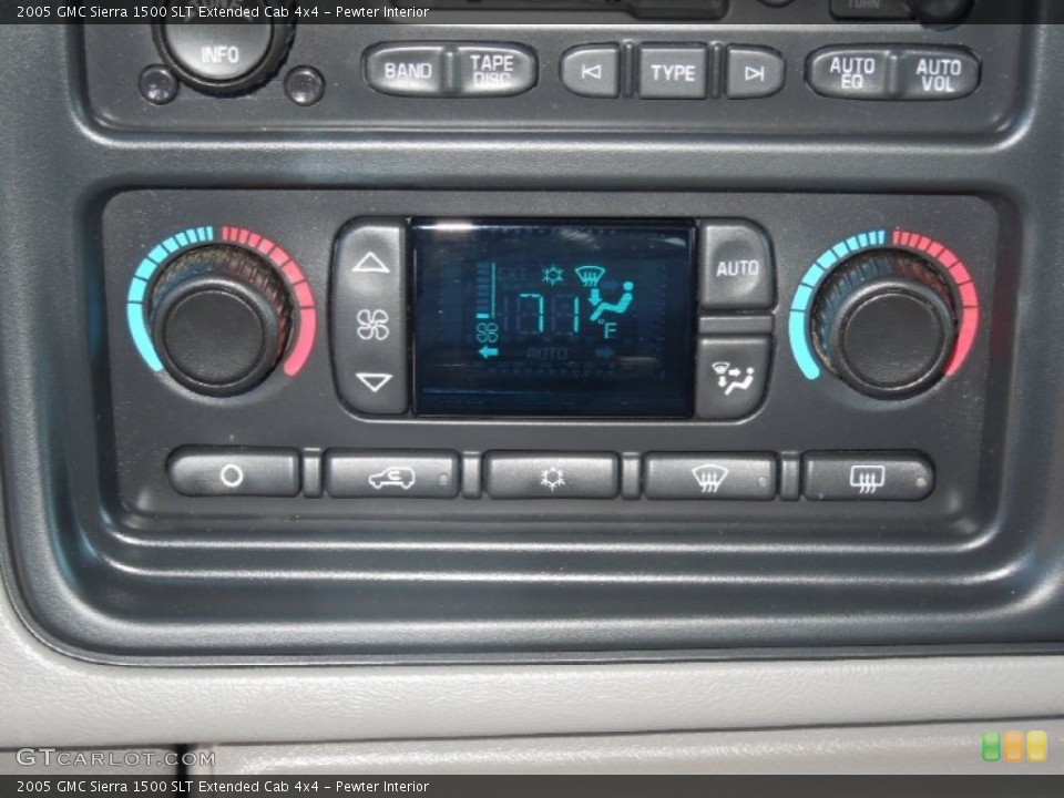 Pewter Interior Controls for the 2005 GMC Sierra 1500 SLT Extended Cab 4x4 #76310249