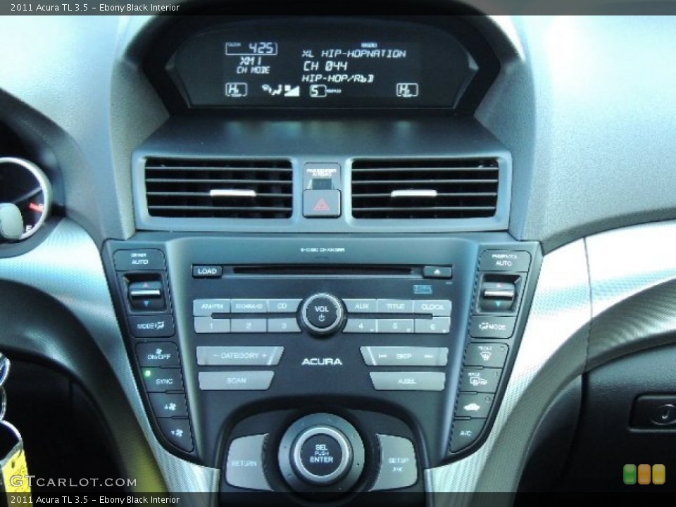 Ebony Black Interior Controls for the 2011 Acura TL 3.5 #76310918