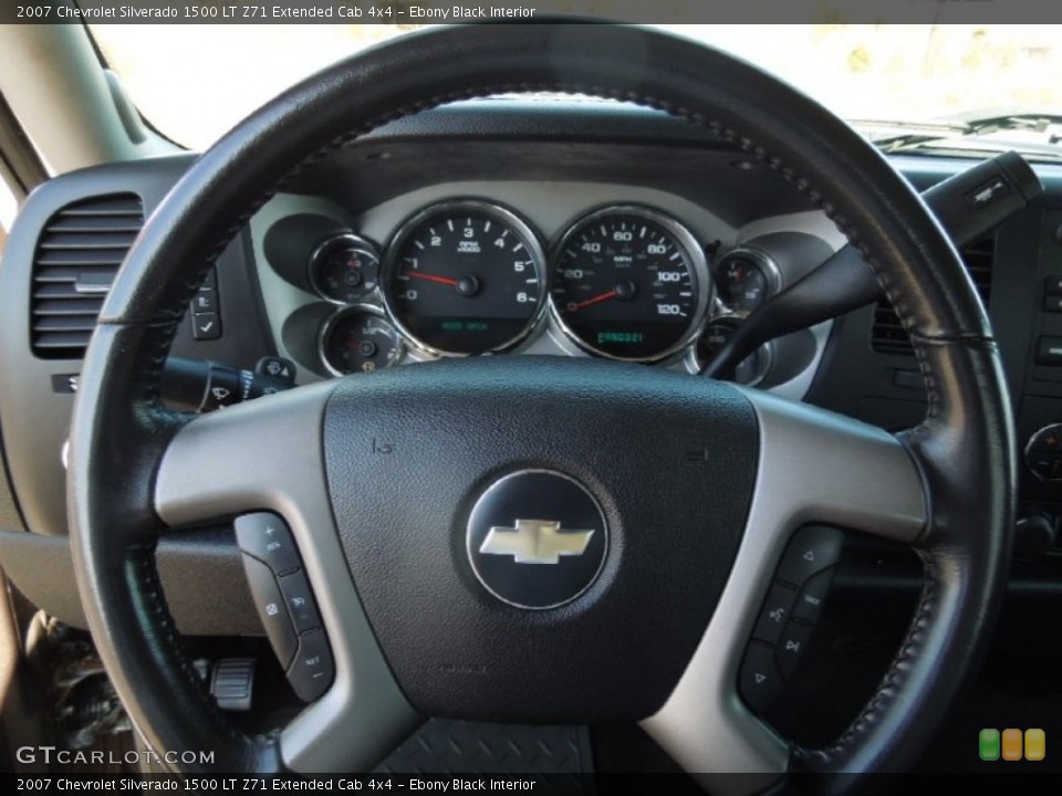 Ebony Black Interior Steering Wheel for the 2007 Chevrolet Silverado 1500 LT Z71 Extended Cab 4x4 #76311401
