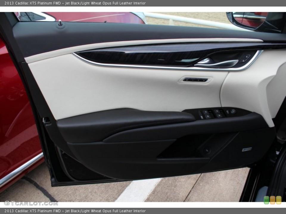 Jet Black/Light Wheat Opus Full Leather Interior Door Panel for the 2013 Cadillac XTS Platinum FWD #76313723
