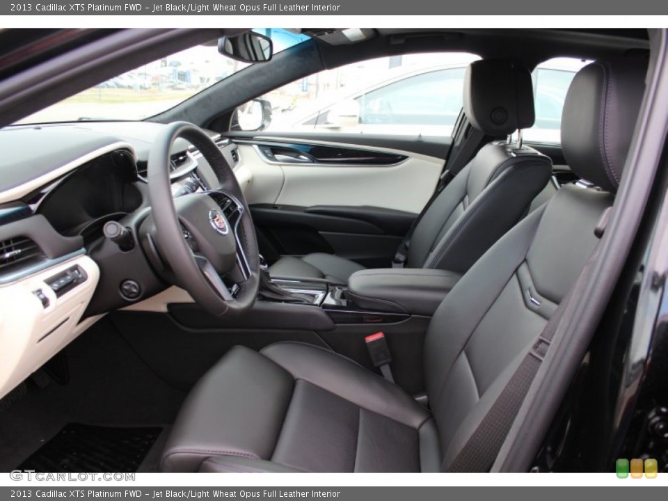 Jet Black/Light Wheat Opus Full Leather Interior Front Seat for the 2013 Cadillac XTS Platinum FWD #76313741