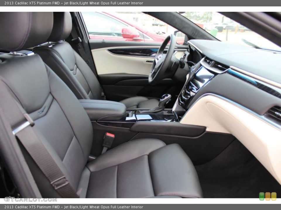 Jet Black/Light Wheat Opus Full Leather Interior Front Seat for the 2013 Cadillac XTS Platinum FWD #76313772