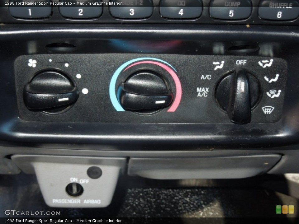 Medium Graphite Interior Controls for the 1998 Ford Ranger Sport Regular Cab #76314465