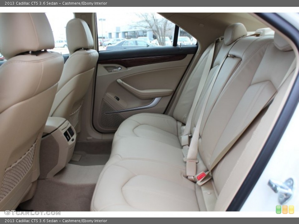Cashmere/Ebony Interior Rear Seat for the 2013 Cadillac CTS 3.6 Sedan #76314694