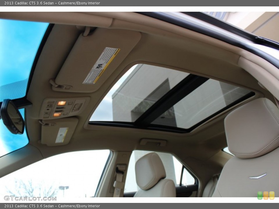 Cashmere/Ebony Interior Sunroof for the 2013 Cadillac CTS 3.6 Sedan #76314788