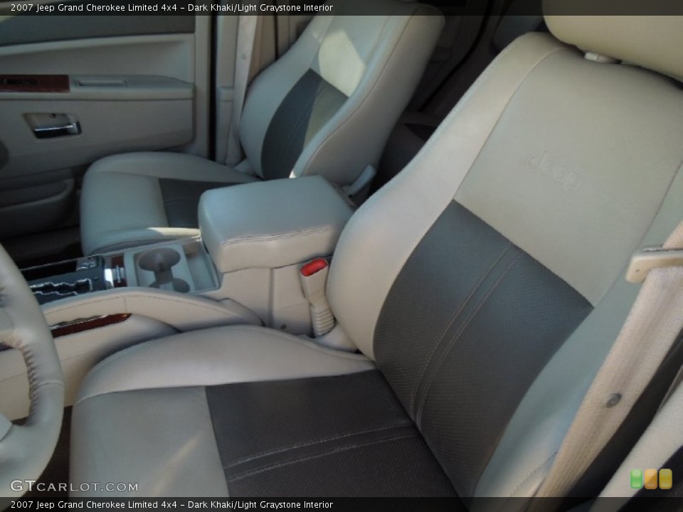 Dark Khaki/Light Graystone Interior Front Seat for the 2007 Jeep Grand Cherokee Limited 4x4 #76314907