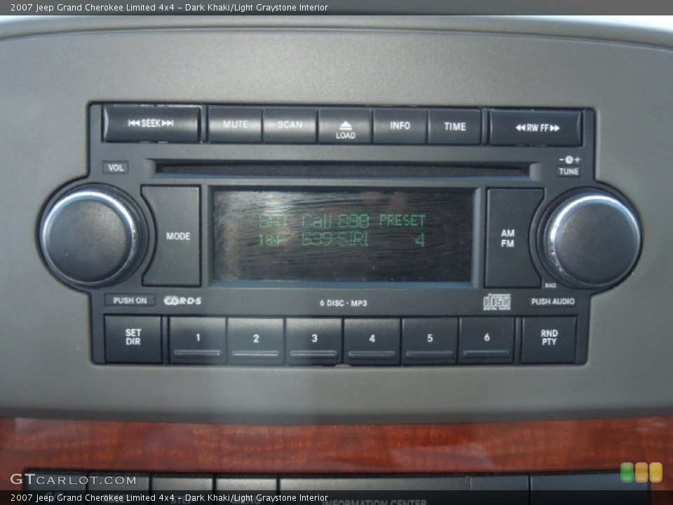 Dark Khaki/Light Graystone Interior Audio System for the 2007 Jeep Grand Cherokee Limited 4x4 #76315032