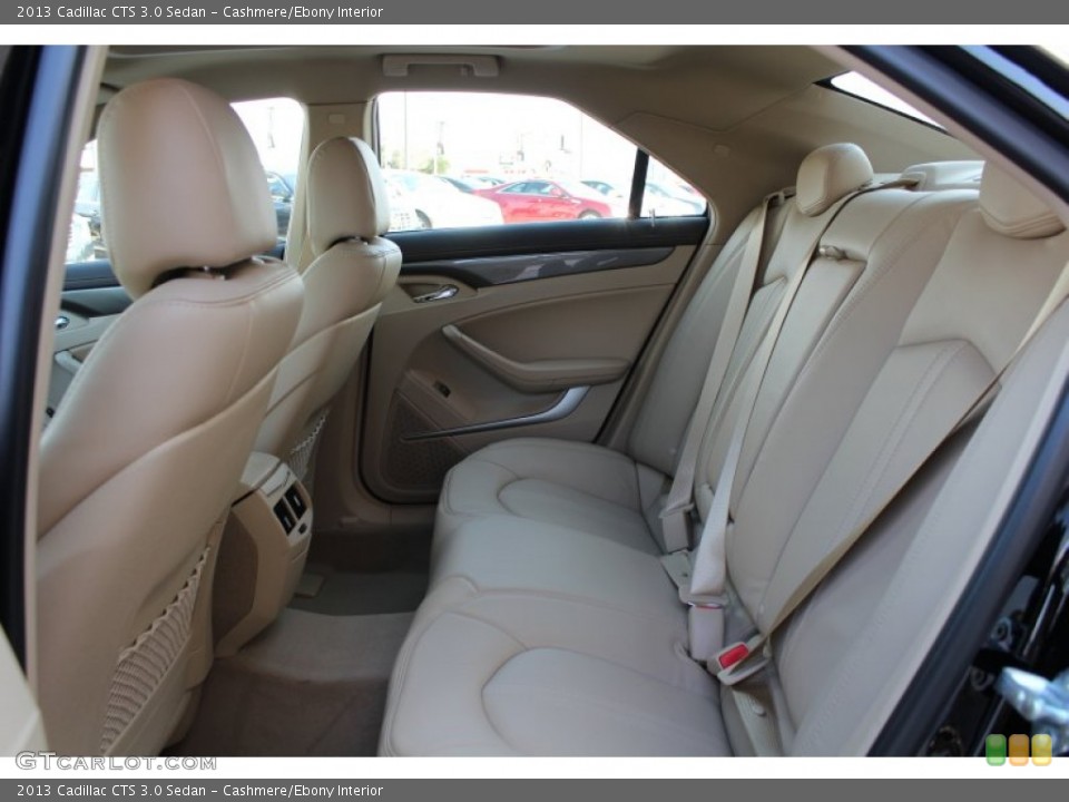 Cashmere/Ebony Interior Rear Seat for the 2013 Cadillac CTS 3.0 Sedan #76315127