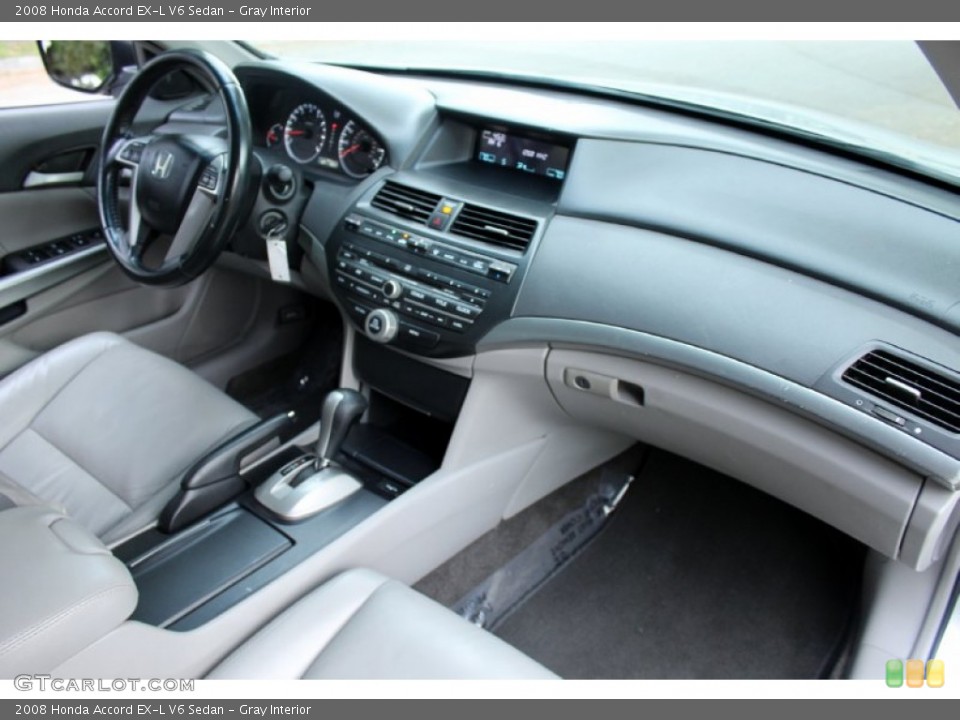 Gray Interior Dashboard for the 2008 Honda Accord EX-L V6 Sedan #76315547