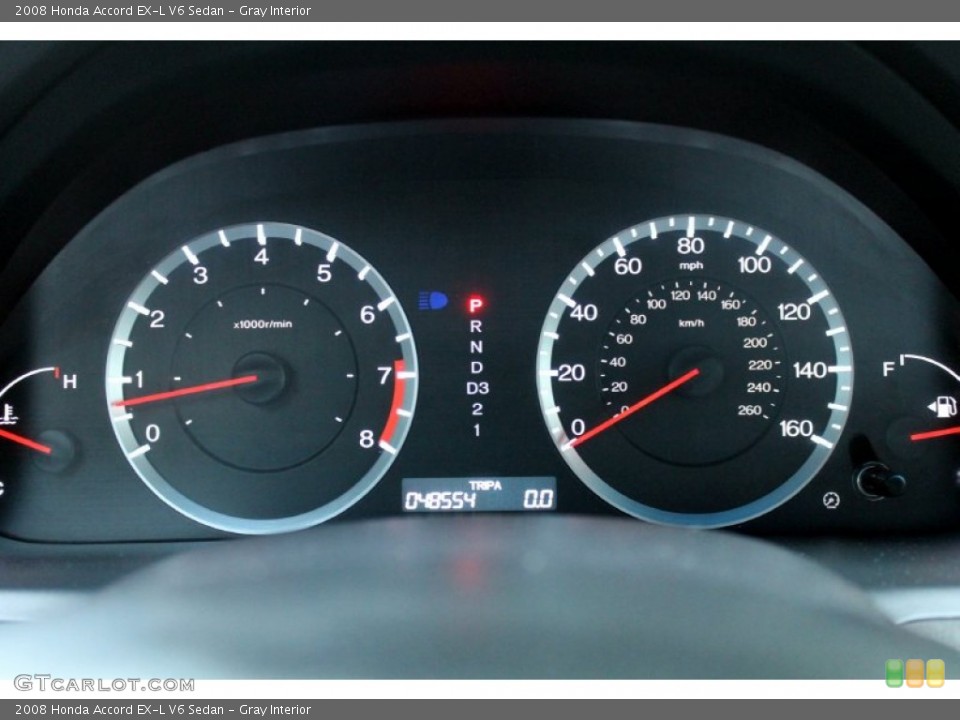 Gray Interior Gauges for the 2008 Honda Accord EX-L V6 Sedan #76315753