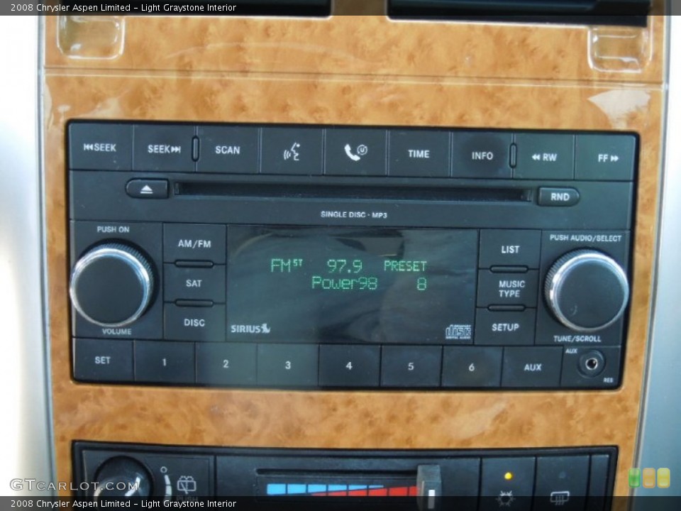 Light Graystone Interior Audio System for the 2008 Chrysler Aspen Limited #76315961