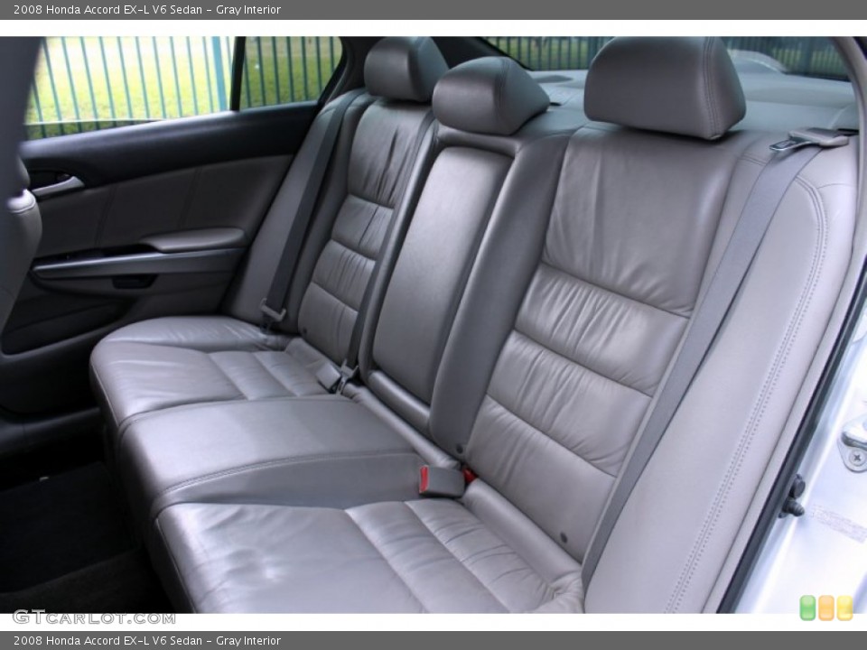 Gray Interior Rear Seat for the 2008 Honda Accord EX-L V6 Sedan #76316456