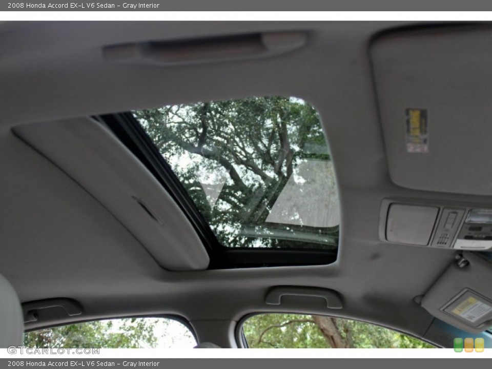 Gray Interior Sunroof for the 2008 Honda Accord EX-L V6 Sedan #76316567