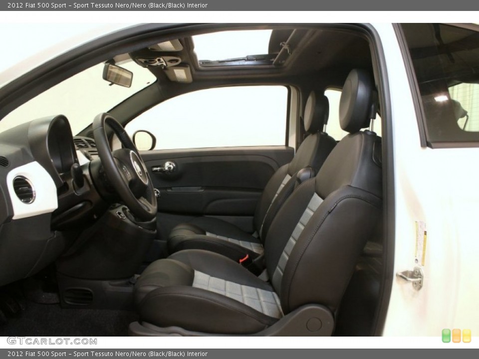 Sport Tessuto Nero/Nero (Black/Black) Interior Front Seat for the 2012 Fiat 500 Sport #76317135