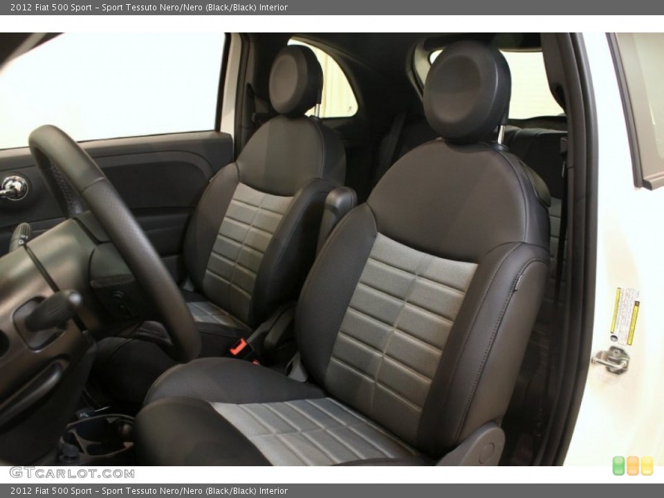 Sport Tessuto Nero/Nero (Black/Black) Interior Front Seat for the 2012 Fiat 500 Sport #76317149