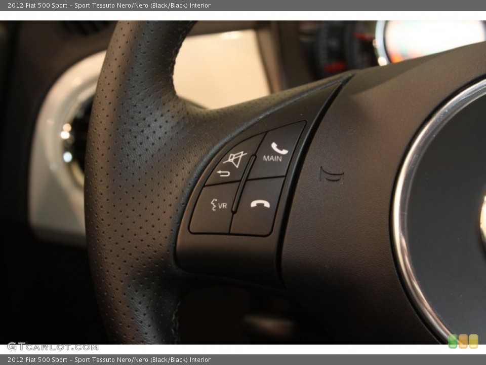 Sport Tessuto Nero/Nero (Black/Black) Interior Controls for the 2012 Fiat 500 Sport #76317182