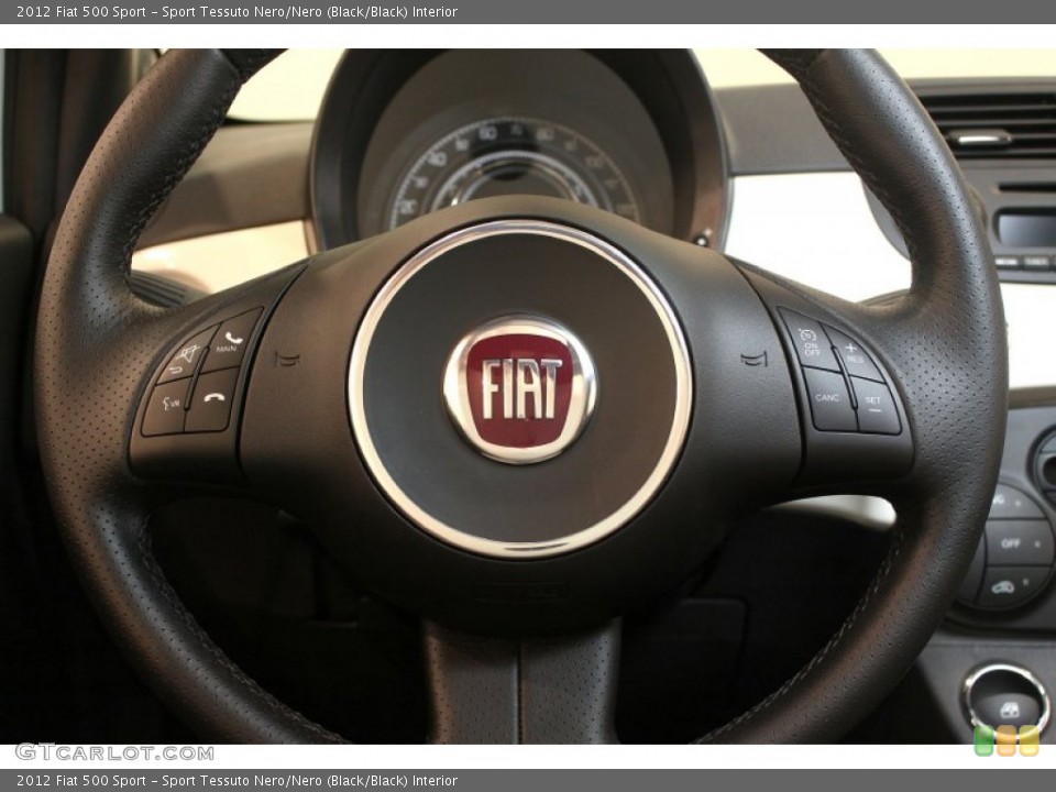 Sport Tessuto Nero/Nero (Black/Black) Interior Controls for the 2012 Fiat 500 Sport #76317197