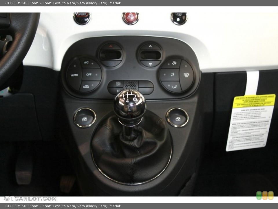 Sport Tessuto Nero/Nero (Black/Black) Interior Transmission for the 2012 Fiat 500 Sport #76317347