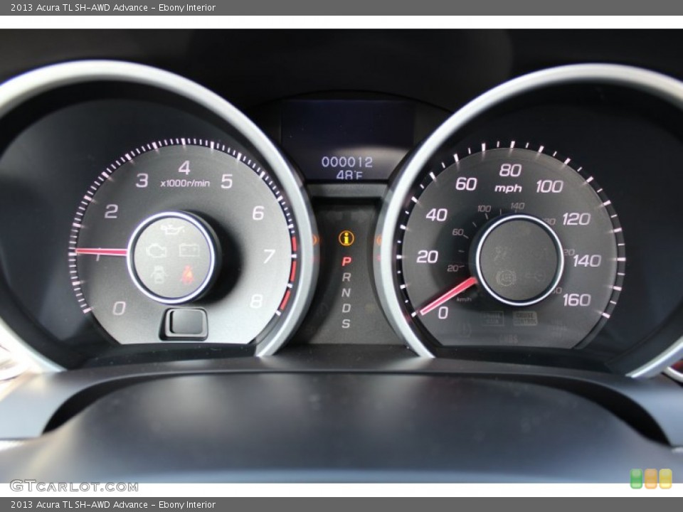 Ebony Interior Gauges for the 2013 Acura TL SH-AWD Advance #76317350