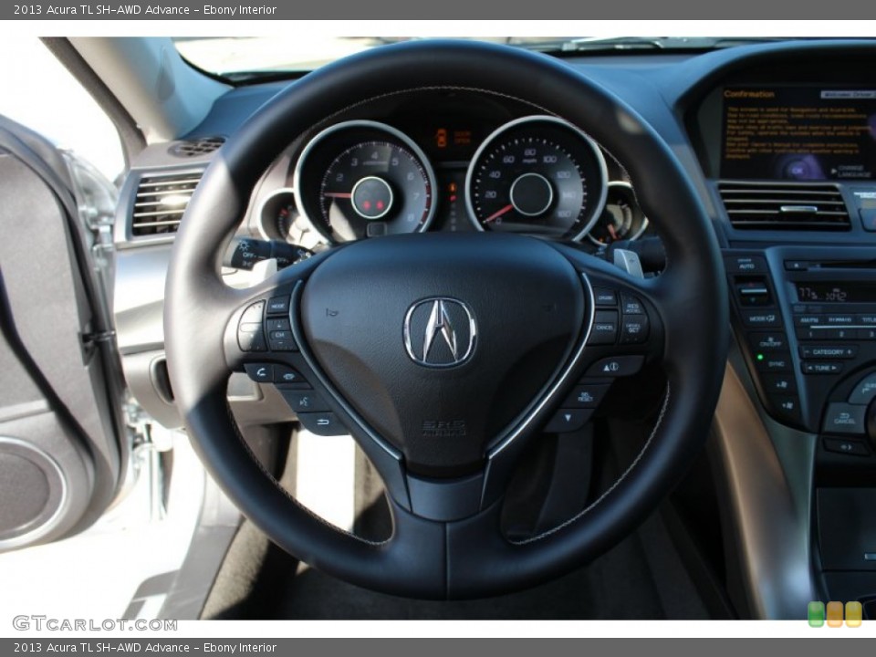 Ebony Interior Steering Wheel for the 2013 Acura TL SH-AWD Advance #76317365