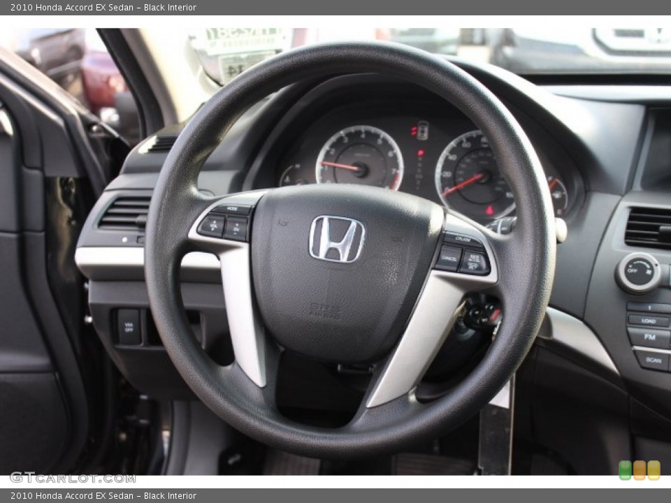 Black Interior Steering Wheel for the 2010 Honda Accord EX Sedan #76318688