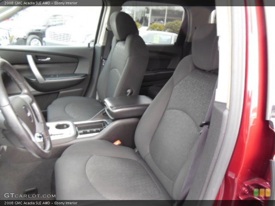 Ebony Interior Front Seat for the 2008 GMC Acadia SLE AWD #76318863