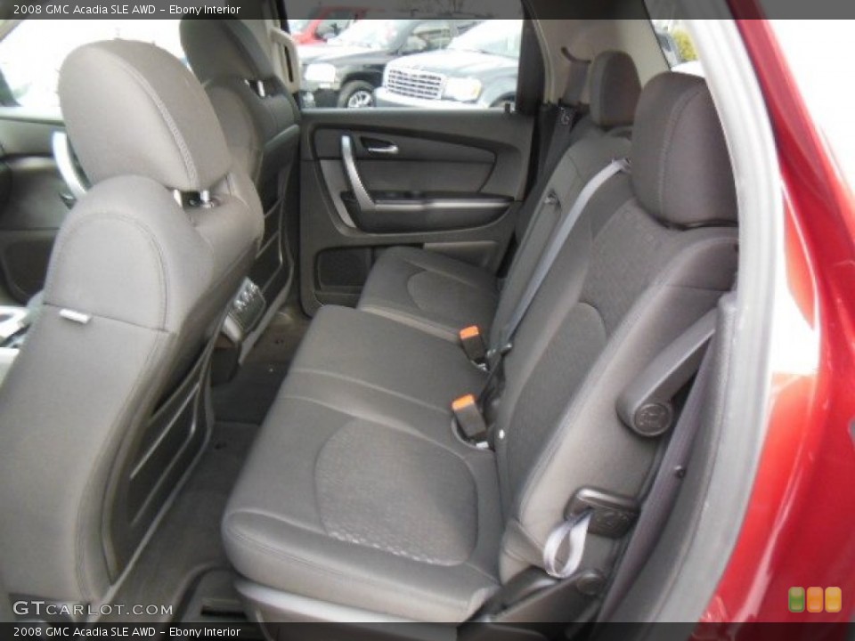 Ebony Interior Rear Seat for the 2008 GMC Acadia SLE AWD #76318899