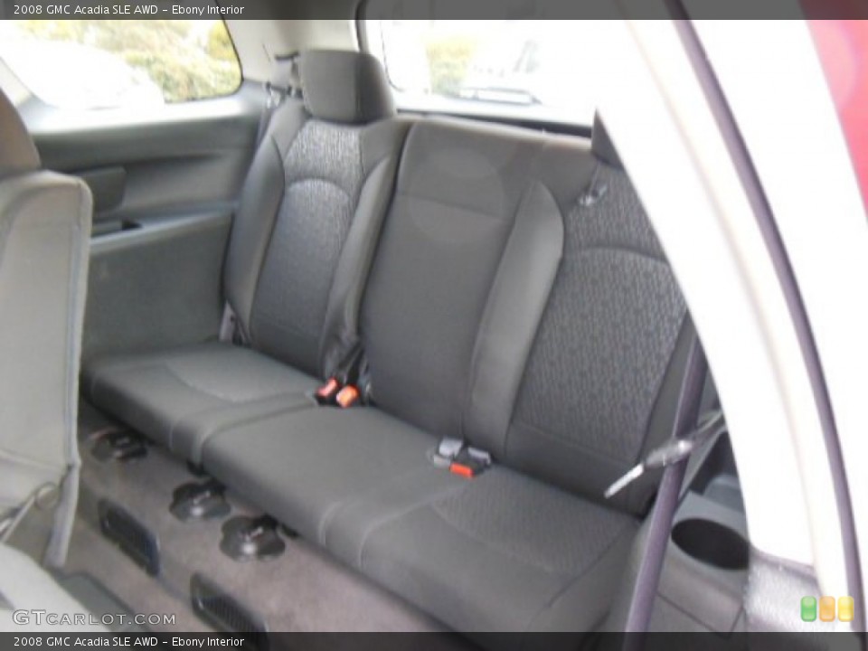 Ebony Interior Rear Seat for the 2008 GMC Acadia SLE AWD #76318912