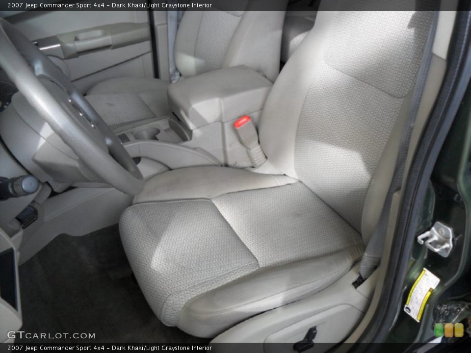 Dark Khaki/Light Graystone Interior Front Seat for the 2007 Jeep Commander Sport 4x4 #76320793