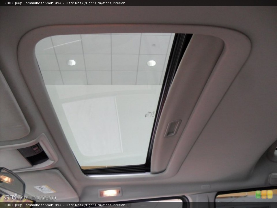 Dark Khaki/Light Graystone Interior Sunroof for the 2007 Jeep Commander Sport 4x4 #76320814