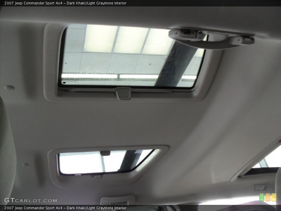 Dark Khaki/Light Graystone Interior Sunroof for the 2007 Jeep Commander Sport 4x4 #76320830