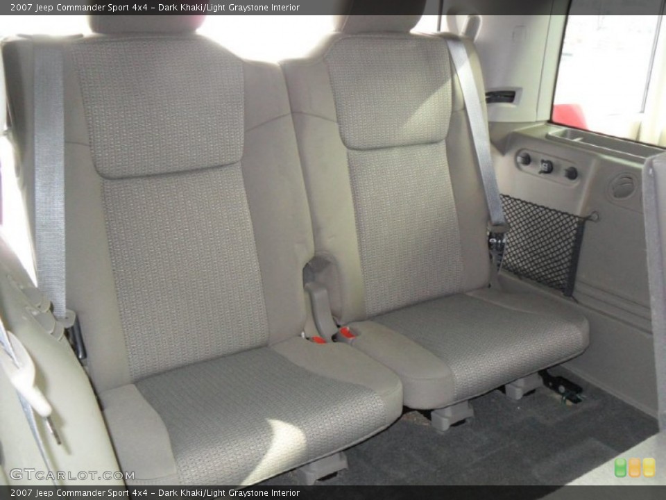 Dark Khaki/Light Graystone Interior Rear Seat for the 2007 Jeep Commander Sport 4x4 #76320888