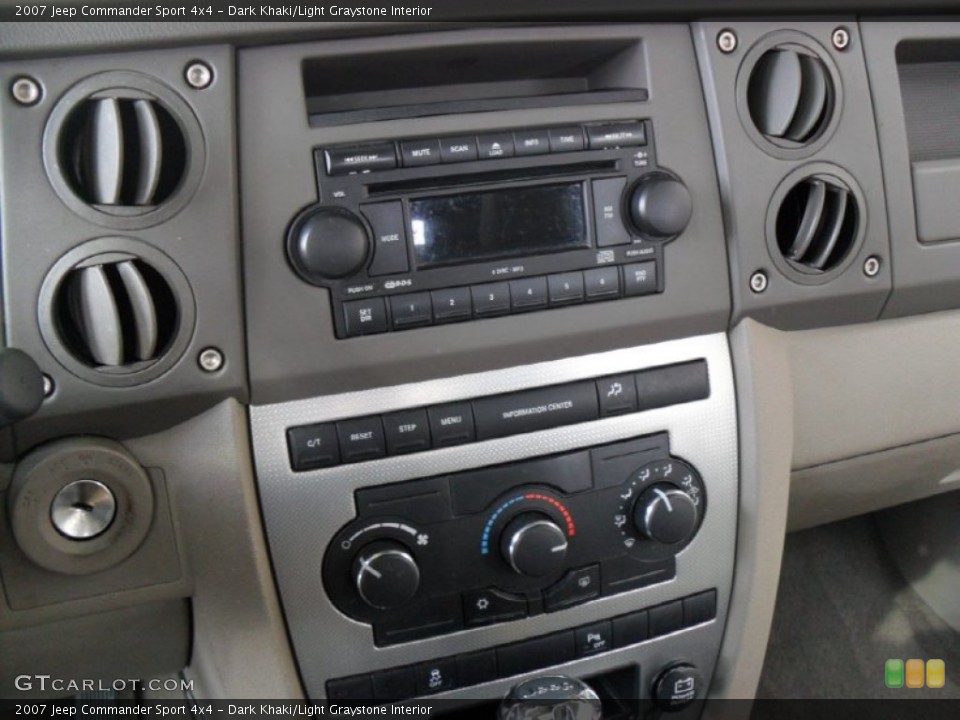 Dark Khaki/Light Graystone Interior Controls for the 2007 Jeep Commander Sport 4x4 #76320909