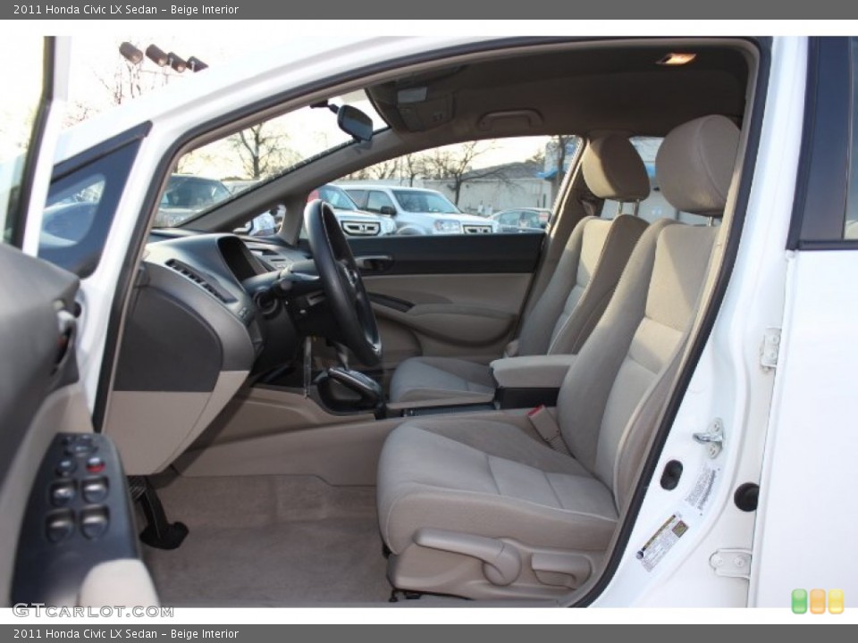 Beige Interior Front Seat for the 2011 Honda Civic LX Sedan #76321044