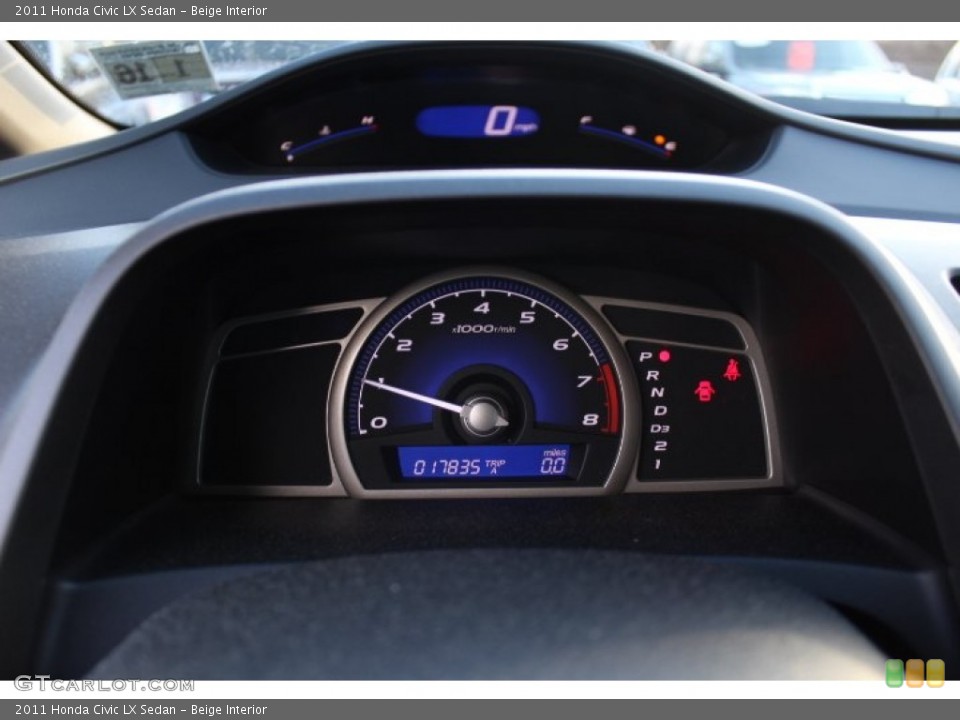 Beige Interior Gauges for the 2011 Honda Civic LX Sedan #76321118