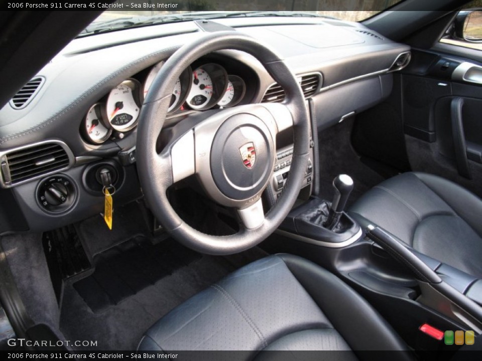 Sea Blue Interior Photo for the 2006 Porsche 911 Carrera 4S Cabriolet #76323173