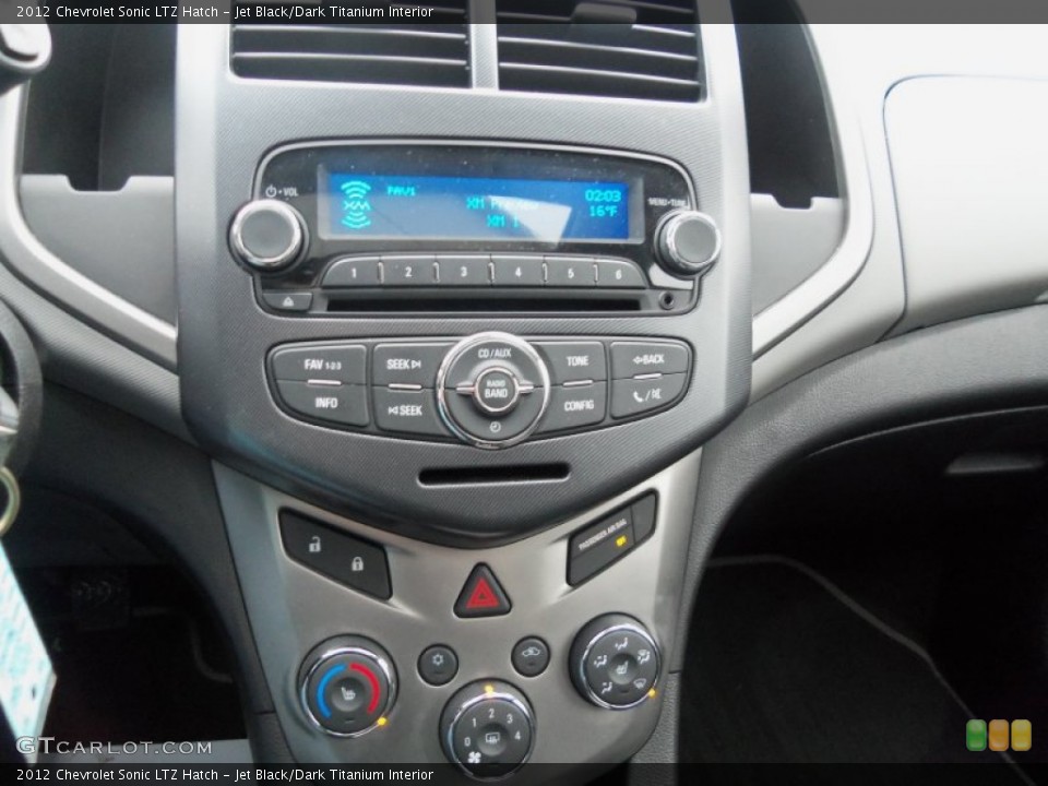 Jet Black/Dark Titanium Interior Controls for the 2012 Chevrolet Sonic LTZ Hatch #76323791