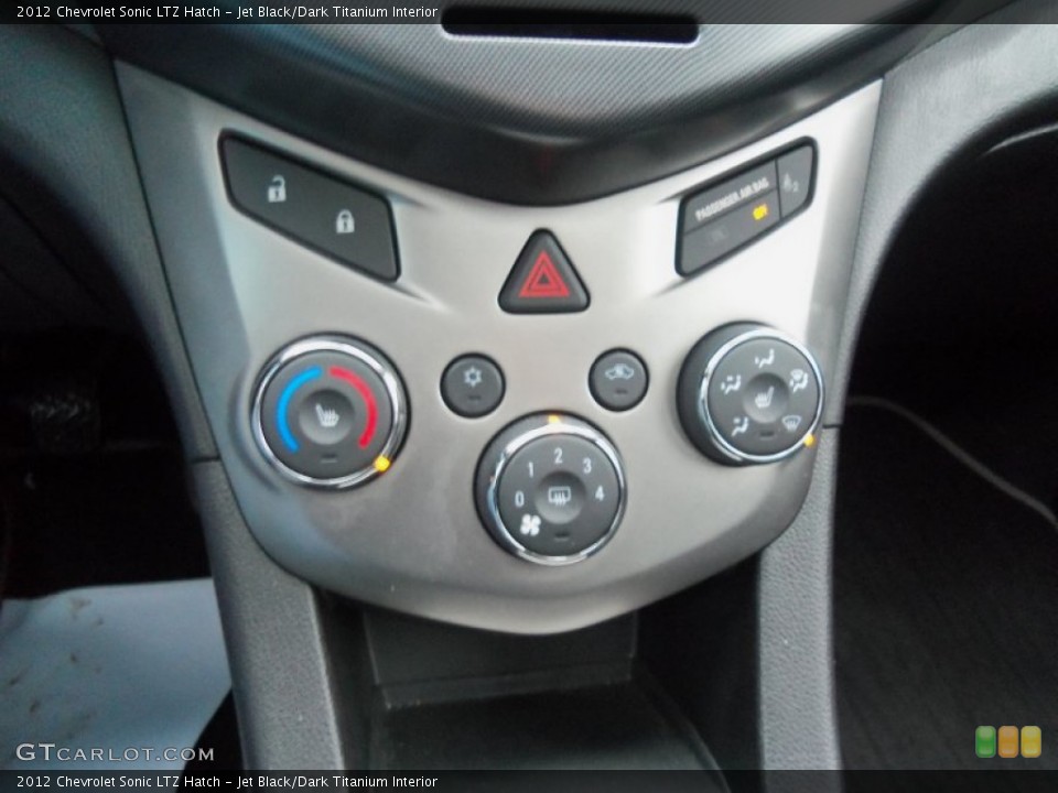 Jet Black/Dark Titanium Interior Controls for the 2012 Chevrolet Sonic LTZ Hatch #76323815
