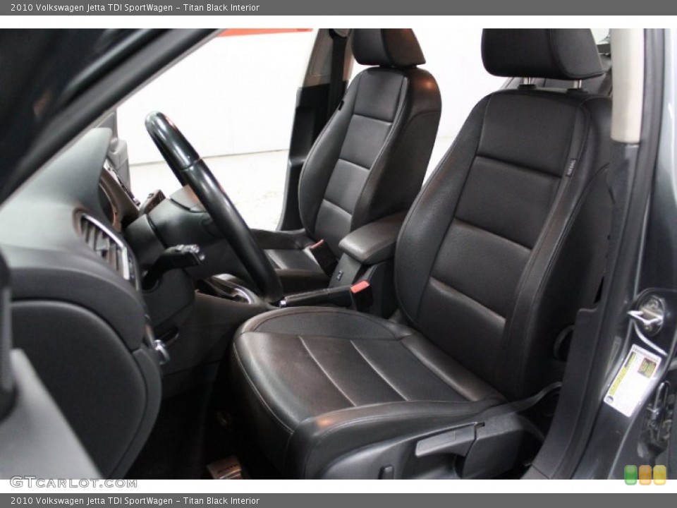 Titan Black Interior Front Seat for the 2010 Volkswagen Jetta TDI SportWagen #76324317