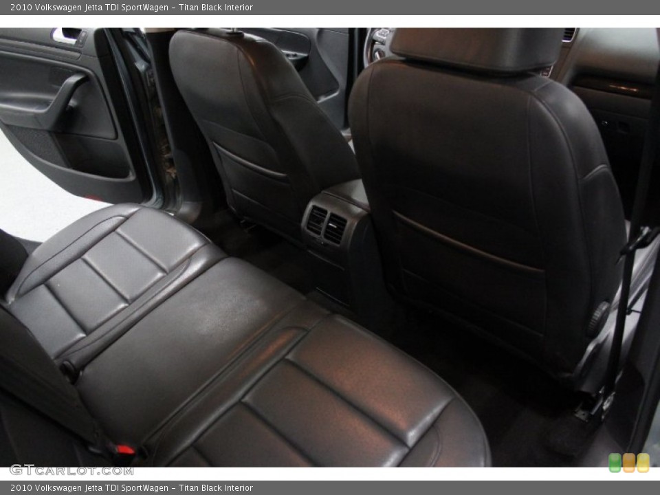 Titan Black Interior Rear Seat for the 2010 Volkswagen Jetta TDI SportWagen #76324496