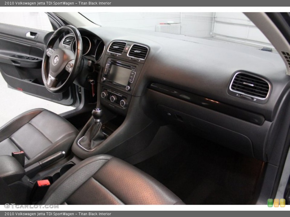 Titan Black Interior Dashboard for the 2010 Volkswagen Jetta TDI SportWagen #76324555